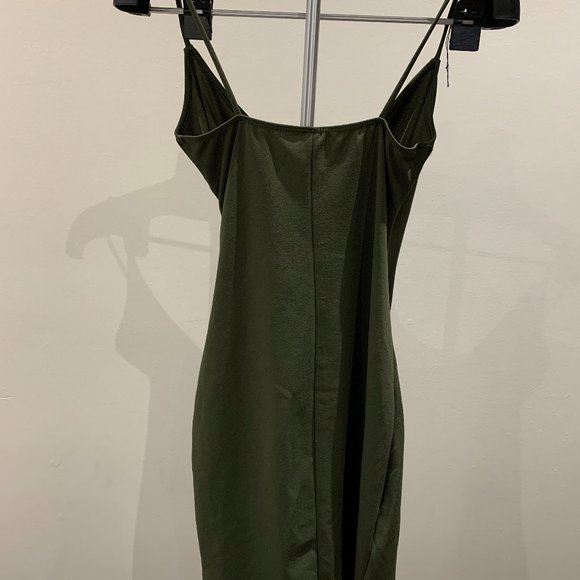 XS Mini Wrap Dress Dark Green - Picture 4 of 4